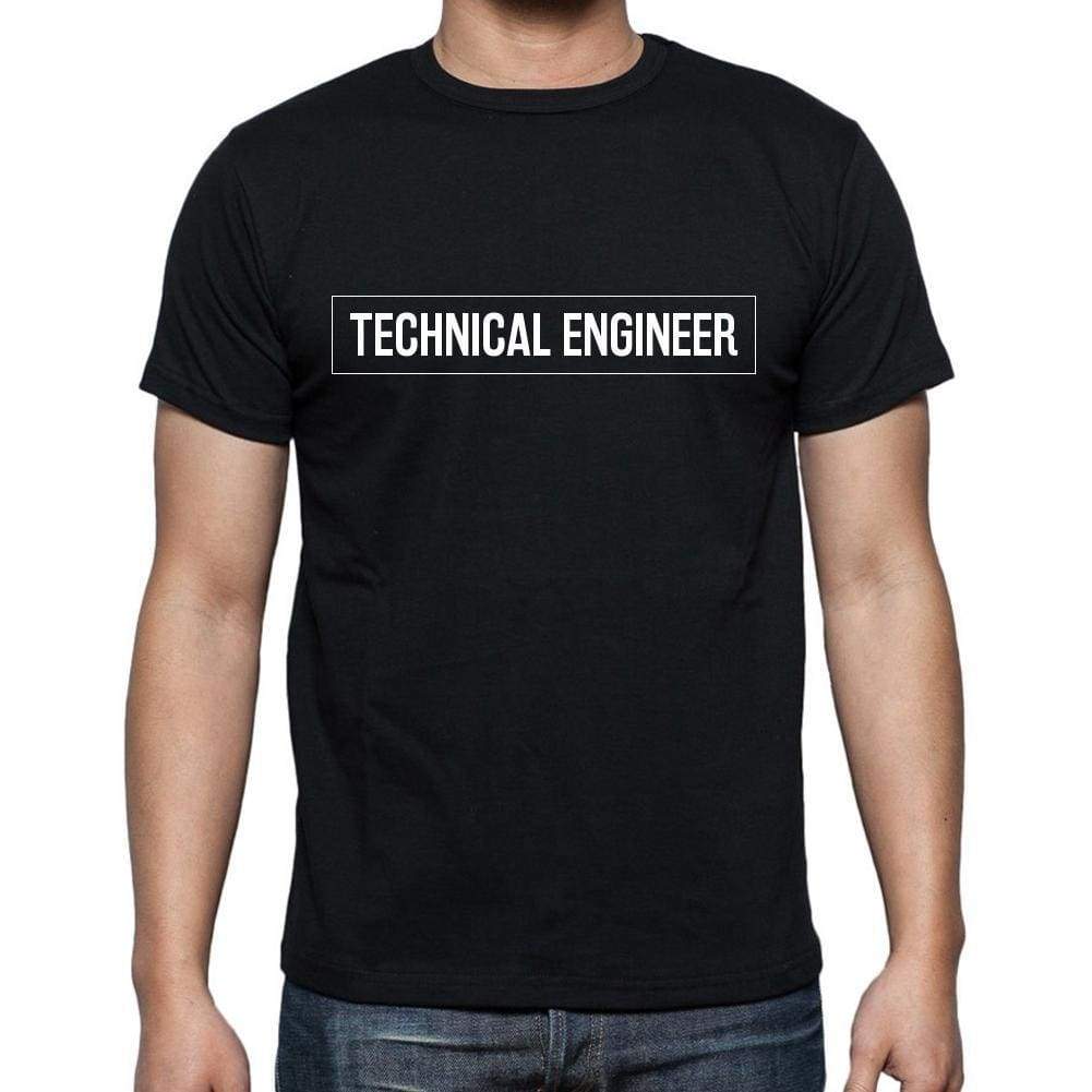 Technical Engineer T Shirt Mens T-Shirt Occupation S Size Black Cotton - T-Shirt