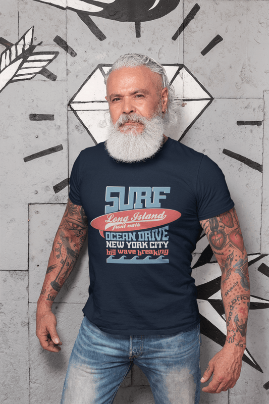 ULTRABASIC Men's T-Shirt Surf Ocean Driver New York City - Surfing Tee Shirt