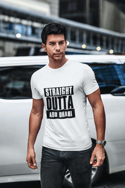 Straight Outta Abu dhabi, Men's Short Sleeve Round Neck T-shirt 00027