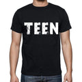 teen , white letters, Men's Short Sleeve Round Neck T-shirt 00007