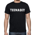 teenager , white letters, Men's Short Sleeve Round Neck T-shirt 00007