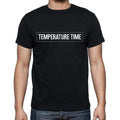 Temperature Time t shirt, mens t-shirt, occupation, S Size, Black, Cotton