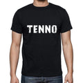 tenno Men's Short Sleeve Round Neck T-shirt , 5 letters Black , word 00006