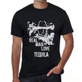 Tequila, Real Men Love Tequila Men's T shirt Black Birthday Gift 00538