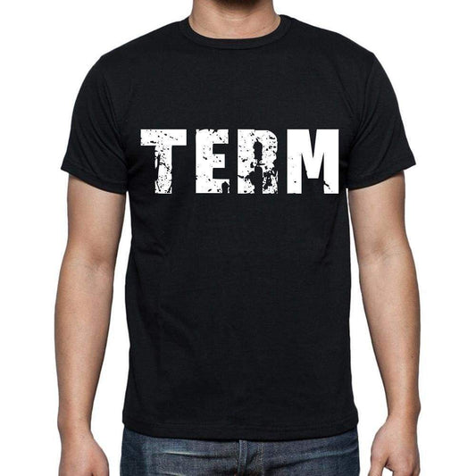 Term White Letters Mens Short Sleeve Round Neck T-Shirt 00007
