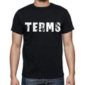 Begriffe, weiße Buchstaben, Herren-Kurzarm-Rundhals-T-Shirt 00007