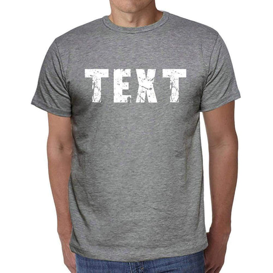 Text Mens Short Sleeve Round Neck T-Shirt - Casual