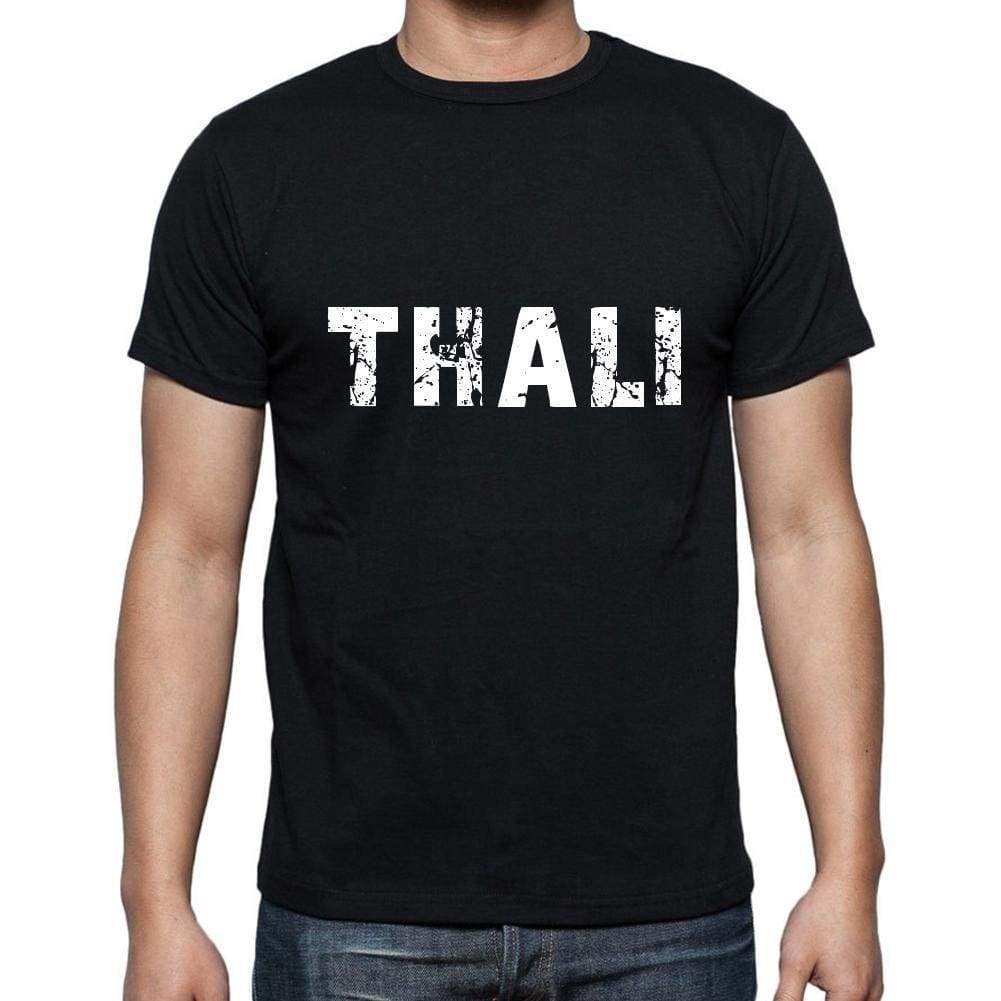 Thali Mens Short Sleeve Round Neck T-Shirt 5 Letters Black Word 00006 - Casual