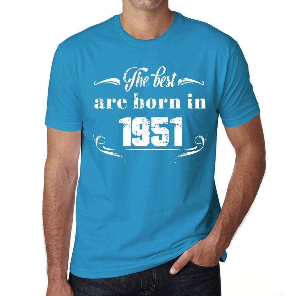 The Best Are Born In 1951 Mens T-Shirt Blue Birthday Gift 00399 - Blue / Xs - Casual