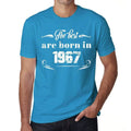 The Best are Born in 1967 Men's T-shirt Blue Birthday Gift 00399