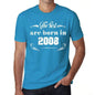 The Best Are Born In 2008 Mens T-Shirt Blue Birthday Gift 00399 - Blue / Xs - Casual