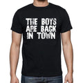 The Boys Are Back In Town , white letters, Men's Short Sleeve Round Neck T-shirt 00007