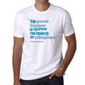 The greatest happiness, Men's White tee, 100% Cotton 00169