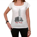 The Singer Building NY Tshirt Women's Short Sleeve Scoop Neck Tee 00181