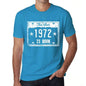 The Star 1972 Is Born Mens T-Shirt Blue Birthday Gift 00455 - Blue / Xs - Casual