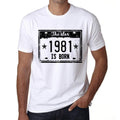 The Star 1981 is Born Men's T-shirt White Birthday Gift 00453