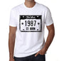 The Star 1987 Is Born Mens T-Shirt White Birthday Gift 00453 - White / Xs - Casual