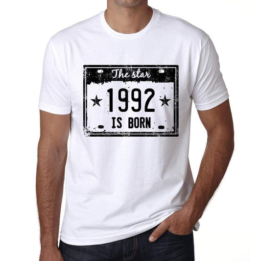 The Star 1992 Is Born Mens T-Shirt White Birthday Gift 00453 - White / Xs - Casual