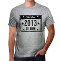 The Star 2013 is Born Men's T-shirt Grey Birthday Gift 00454