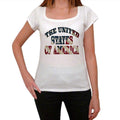 The United States od America Women's Short Sleeve Round Neck T-shirt 00111