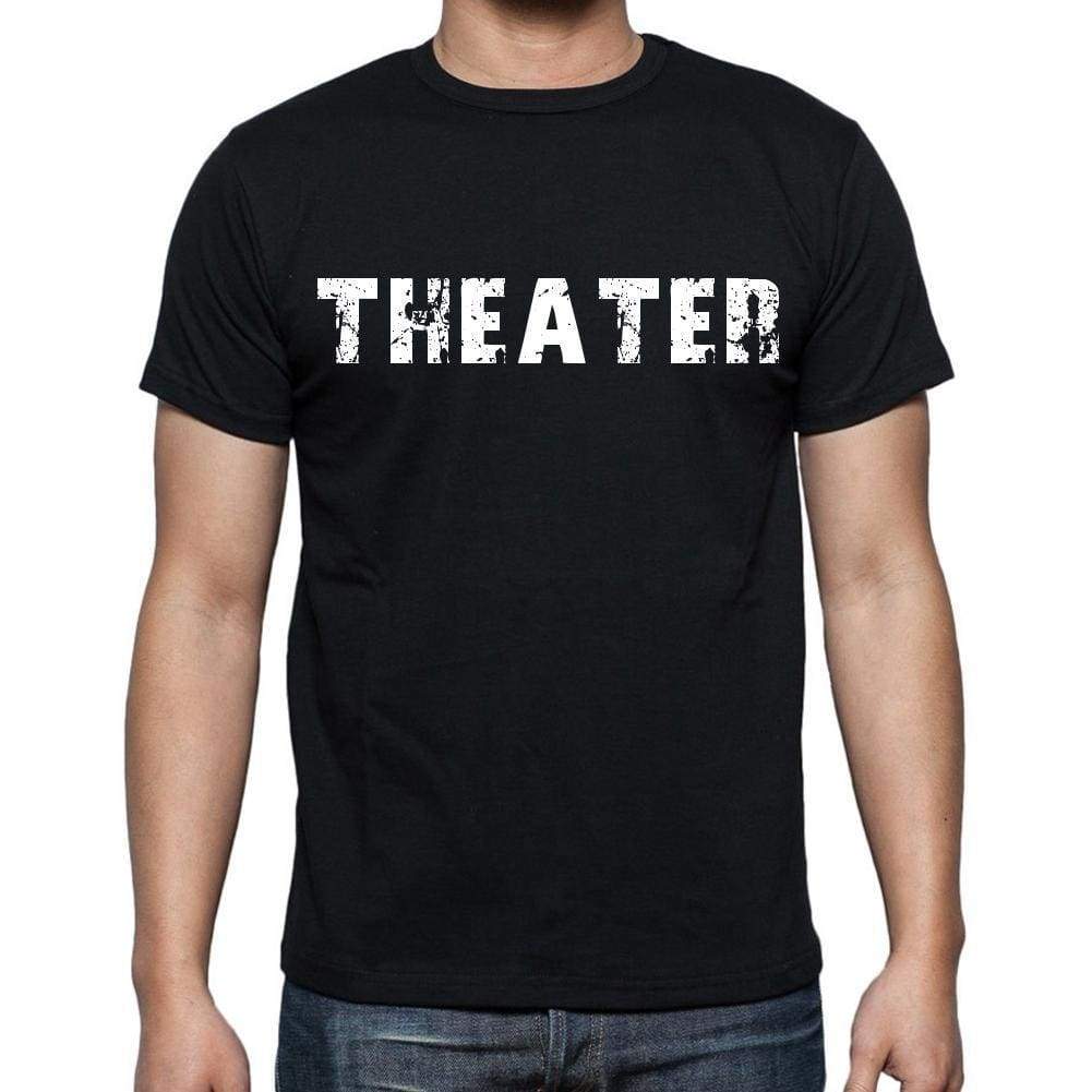 Theater White Letters Mens Short Sleeve Round Neck T-Shirt 00007