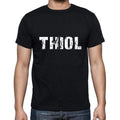 thiol Men's Short Sleeve Round Neck T-shirt , 5 letters Black , word 00006