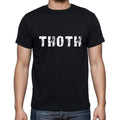 thoth Men's Short Sleeve Round Neck T-shirt , 5 letters Black , word 00006