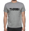 THOUGH, Grey, Men's Short Sleeve Round Neck T-shirt 00018