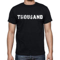 thousand , white letters, Men's Short Sleeve Round Neck T-shirt 00007