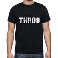 throb Men's Short Sleeve Round Neck T-shirt , 5 letters Black , word 00006