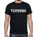 through , white letters, Men's Short Sleeve Round Neck T-shirt 00007