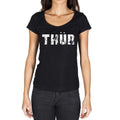 thür, German Cities Black, Women's Short Sleeve Round Neck T-shirt 00002