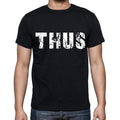 thus , white letters, Men's Short Sleeve Round Neck T-shirt 00007