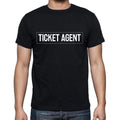 Ticket Agent t shirt, mens t-shirt, occupation, S Size, Black, Cotton