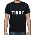 tiddy Men's Short Sleeve Round Neck T-shirt , 5 letters Black , word 00006