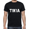 tikia Men's Short Sleeve Round Neck T-shirt , 5 letters Black , word 00006