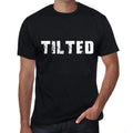 tilted Men's Vintage T shirt Black Birthday Gift 00554