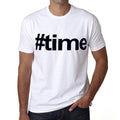 time Hashtag Herren Kurzarm-Rundhals-T-Shirt 00076