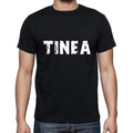 tinea Men's Short Sleeve Round Neck T-shirt , 5 letters Black , word 00006
