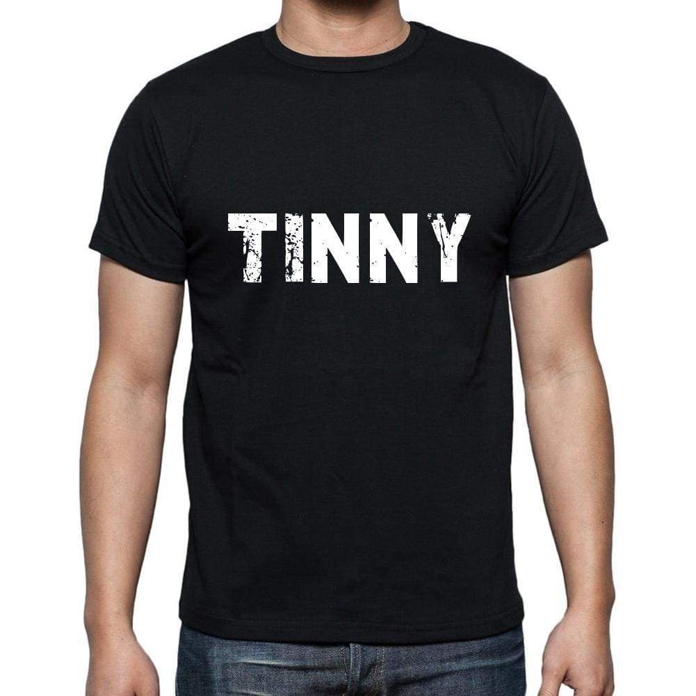 Tinny Mens Short Sleeve Round Neck T-Shirt 5 Letters Black Word 00006 - Casual