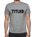 TITLED, Grey, Men's Short Sleeve Round Neck T-shirt 00018