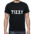 tizzy Men's Short Sleeve Round Neck T-shirt , 5 letters Black , word 00006