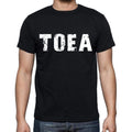 toea Men's Short Sleeve Round Neck T-shirt , 4 letters Black