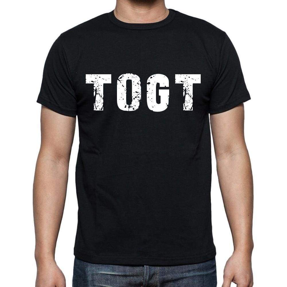 Togt Mens Short Sleeve Round Neck T-Shirt 4 Letters Black - Casual