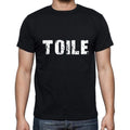 toile Herren-Kurzarm-Rundhals-T-Shirt, 5 Buchstaben Schwarz, Wort 00006