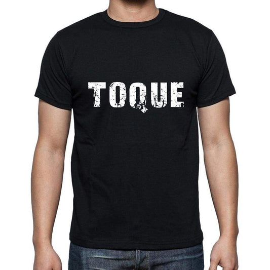 Toque Mens Short Sleeve Round Neck T-Shirt 5 Letters Black Word 00006 - Casual