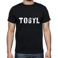 tosyl Men's Short Sleeve Round Neck T-shirt , 5 letters Black , word 00006