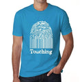 Touching Fingerprint, Blue, Men's Short Sleeve Round Neck T-shirt, gift t-shirt 00311