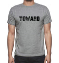 TOWARD, Grey, Men's Short Sleeve Round Neck T-shirt 00018