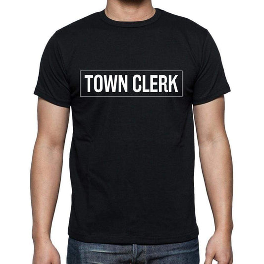 Town Clerk T Shirt Mens T-Shirt Occupation S Size Black Cotton - T-Shirt